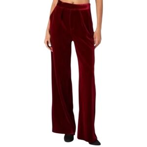 NWOT BLANKNYC Wide Leg Wine Velvet Palazzo Pant MEDIUM
